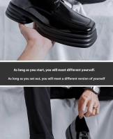 Ligue y use zapatos de cuero multifuncionales para hombre con un vestido de negocios con parte inferior de esponja marina - details 6