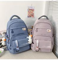 Mochila informal de gran capacidad nueva versión coreana pequeña mochila fresca y de moda Mochila japonesa simple de color sólido - details 35
