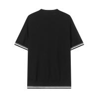 Camiseta de Algodón con Jacquard Cuello Redondo, Manga Corta, Moda Callejera de Verano para Hombres - details 1