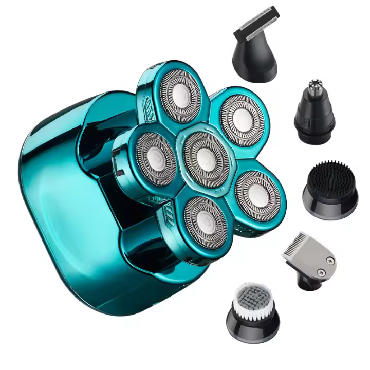 Nueva Maquinilla de Afeitar para Hombres Cabeza de 6 Cuchillos, Pantalla LCD 6D, Multifunción 6 en 1 - 1