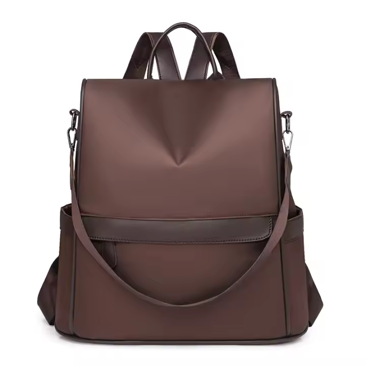 Mochilas informales japonesas para mujer, bolso de dos hombros a la moda para ir al trabajo, bolso de hombro versátil de Color sólido, mochila de viaje impermeable - 1