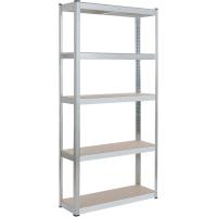 Azul Azul Especio de Almacenamiento sin Tornillos 180x90x30cm 5 Estantes Estantería de Taller Plata - details 1