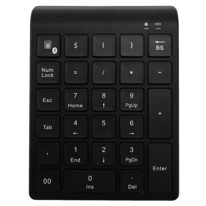 Mini teclado numérico inalámbrico Bluetooth, 27 teclas, más teclas de función, teclado Digital para tareas de contabilidad de Pc - 1