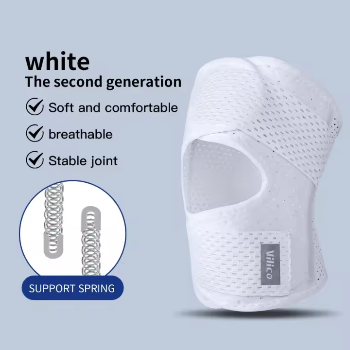 Rodilleras con cojín de presión, correa para rótula, ajustable, transpirable, soporte para rótula, presurización, banda suave para rodilla, soporte para corredor - 1
