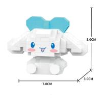 Sanrio Anime Hello Kitty My Melody Cinnamoroll Pompompurin Kuromi amigos bloques de construcción ladrillos niña niños chico juguete para regalo Set - details 3