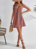 Vestido de tirantes estampado de verano para mujer, estilo hermana, sensación de hija, temperamento Hepburn, aspecto delgado - details 1