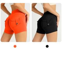 ZHUMU GYM Pantalones Cortos de Yoga de Cintura Alta Secado Rápido, Transpirables, Adecuados para Workout en Gimnasio, Ciclismo, Deportes al Aire Libre - details 5