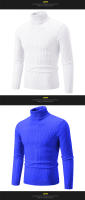 Suéter informal para hombre y mujer, jersey de cuello alto, ajustado, tejido, cómodo, Primavera - details 12