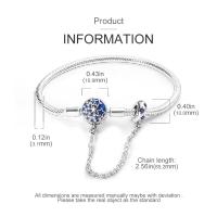 Pulsera de Plata Esterlina 925 Encanto de Mariposa Estrellas Luna Cadena de Seguridad - details 25