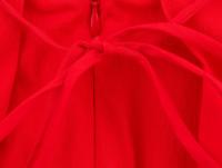 La ropa de las mujeres europeas y americanas es delgada, sentido del diseño de liguero informal, vestido de temperamento sin espalda de nicho rojo - details 12