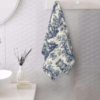Toile De Jouy Toalla Algodón Francés Azul Marino Baño Ducha Deportes Yoga Toallas - details 158
