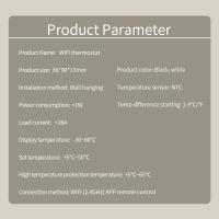 Termostato inteligente WiFi 16A, controlador de calefacción eléctrica, pantalla táctil LED, controlador de temperatura para el suelo del hogar con aplicación de Control remoto - details 10