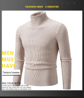 Suéter informal para hombre y mujer, jersey básico elástico de cuello alto, ajustado, cómodo, de punto, para primavera y otoño - details 2