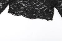 BUNO-Conjunto de 2 piezas para mujer, Tops cortos finos de manga larga, faldas con dobladillo hipotenusa, ropa de fiesta a juego - details 9