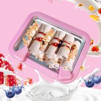 Máquina de yogur frito Mini máquina de hielo frito casera Placa fría instantánea Ideal para hacer helados enrollados Verde - details 1