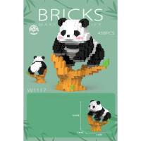 Figuras de bloques de construcción de la serie Panda para niños y niñas, Micro modelo, ladrillos de diamantes DIY, juguetes de cumpleaños - details 5