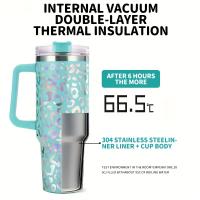 Botella de agua aislada con pajita y asa UFIRE de 40 oz - Vaso de acero inoxidable para acampar - details 4