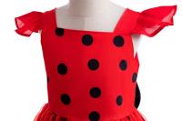 Vestido de princesa Cosplay de manga voladora de escarabajo pequeño para niñas, ropa de fiesta de cumpleaños y Halloween, disfraces de actuación de Marinette para niños - details 3