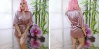 Bata de satén para mujer, lencería íntima, ropa de dormir sedosa, regalo de boda nupcial, bata de baño tipo kimono informal, camisón Sexy - details 30