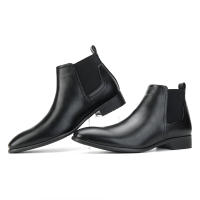 Botas Chelsea para hombre Comercio exterior cabeza pequeña cuadrada zapatos para hombre botines cortos de moda versátiles. - details 7