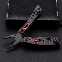 Cuchillo Plegable Multifuncional Kit de Supervivencia Profesional para Acampar, Pescar o Emergencias Herramientas Antideslizantes de Acero Inoxidable (Alta Resistencia) - details 4