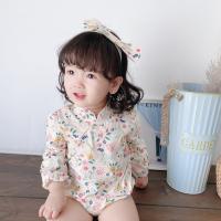 Mono sin mangas de algodón con estampado floral para bebé - details 1