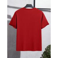 Camiseta de Manga Corta para Hombre 100% Algodón, Informal, a la Moda, Holgada, de Talla Grande, con Estampado de Letras, Deportiva - details 10