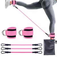 Bandas de resistencia con correa para el tobillo, cuerda de tracción para fuerza de pierna y cadera, entrenamiento elástico para Fitness, Yoga en casa, Pilato, Crossfit, equipo de gimnasio - details 1