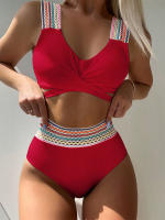 Sexy Multi-color Straps Swimsuit Women's Premium Cross Strap Hollow Out Bikini Vacation Party Spa Wear Summer Beachwear 2024 New - details 8