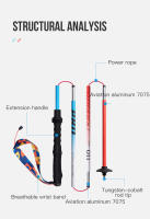 Barra de Marcha AONIJIE E4207 Unisex de Aleación de Aluminio para Exteriores 4 Secciones Duradera Moda en Azul y Rojo para Correr 110cm 120cm - details 6