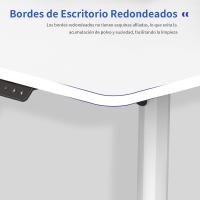 Mesa de Escritorio Elevable Blanca Ajustable en Altura para Estudiar, Trabajar, Juegos 160x70cm - details 5