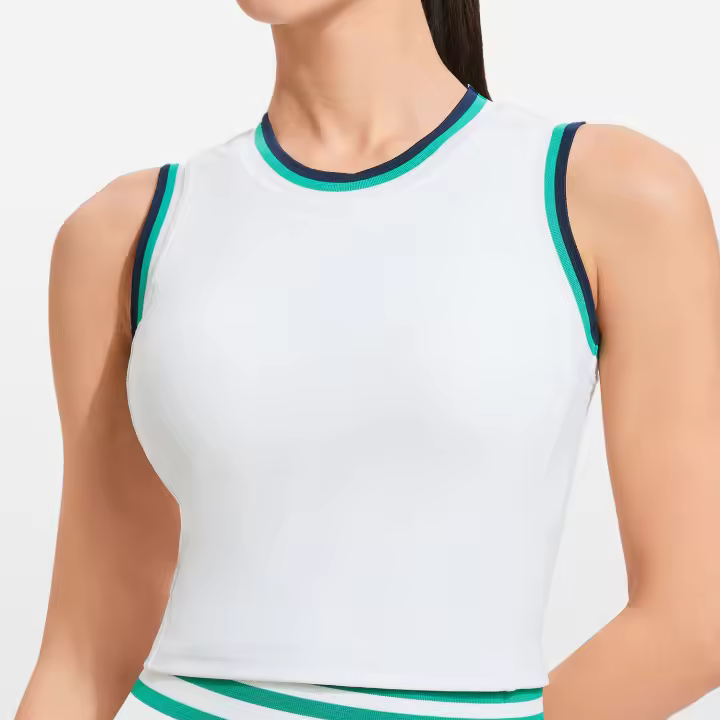 Sujetador deportivo de yoga de manga corta de una copa de malla transpirable para mujer - 1
