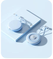 Nuevo Mini banco redondo de dibujos animados con Cable Dual, portátil, gran capacidad, energía móvil, 10000mAh - details 1
