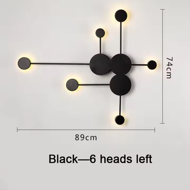 Lámpara de pared moderna para sala de estar y dormitorio, candelabro nórdico creativo, luz LED minimalista para interiores - 1