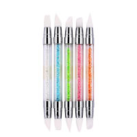 Brocha de Silicona para Arte de Uñas 5Pcs Pincel de Escultura en Polvo de Espejo Doble Cabeza Herramienta de Manicura para DIY Gel UV - details 2
