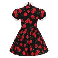 Vestido de Fiesta de Cumpleaños de Princesa para Niñas en 2025 Estampado de Cereza Lindo - details 11