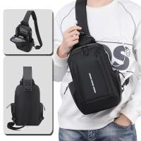 Bolso bandolera de pecho de poliéster impermeable para hombres y mujeres - details 1