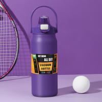 Botella de agua de acero inoxidable aislada, matraz deportivo portátil de gran capacidad con mango 2 en 1 para gimnasio, 800ml - details 5