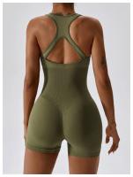 Traje de Yoga para Mujer de Un Pieza Sin Costuras Elástico Alto Integrado con Encanto Espalda Ajustado Set de Traje de Sports Material de Nylon - details 30