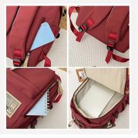 Mochila impermeable de gran capacidad para estudiantes, bolso escolar de nailon con cremallera y múltiples bolsillos, mochila informal de ocio para adolescentes, viaje - details 12