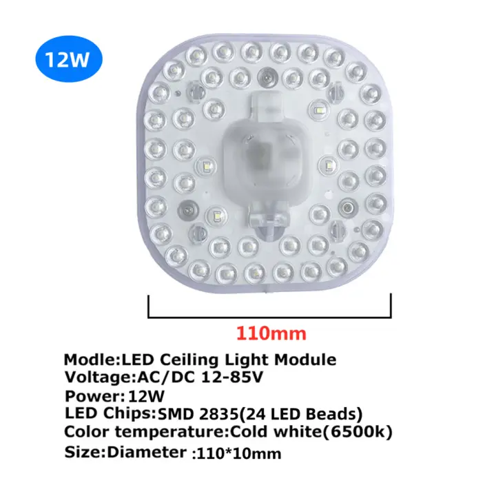 Módulo LED Moderno Luz de Panel de 12W 18W 24W Lámpara de Techo Magnética Cuadrada - 1