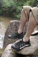 Verano transpirable zapatos de hombre fresco exterior wader zapatos deportivos zapatos de playa de malla agujeros zapatillas zapatillas tendencia versátil - details 5