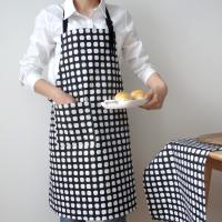 Delantal de trabajo, delantales ajustables de Chef y camarero con bolsillos, delantales de cocina estampados, delantal de cocina de algodón sin mangas, Picnic - details 10