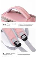 Mochila De Viaje De 16 Pulgadas Para Mujer, Morral Para Ordenador Portátil Con Carga USB Y Bolsa Para Zapatos - details 22