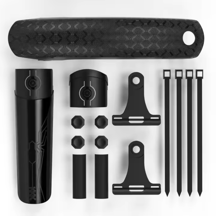 Guardabarros delantero/trasero para bicicleta, guardabarros delantero y trasero, ligero, de PVC, carcasa dura, plástico negro, guardabarros para bicicleta de montaña - 1