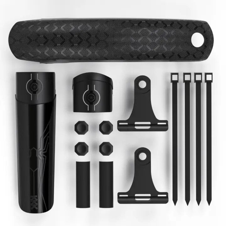 Guardabarros delantero/trasero para bicicleta, guardabarros delantero y trasero, ligero, de PVC, carcasa dura, plástico negro, guardabarros para bicicleta de montaña - 1