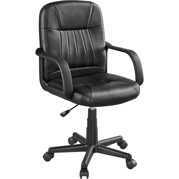 Silla de Oficina Ajustable en Altura Ergonómica con Cojín de Asiento y Brazo de Apoyo - 1