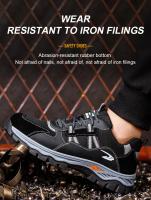 Zapatos de seguridad a prueba de perforaciones para hombre, zapatillas de trabajo de verano, zapatos de seguridad ligeros con punta de acero - details 10