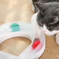 Túnel para gatos, diseño divertido de túnel de pista divertida para gatos, juguete interactivo duradero para gatos, tocadiscos de plástico para mascotas para el hogar, ejercicio - details 7