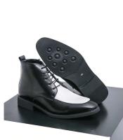 2023 nuevos zapatos de cuero antideslizantes con cordones altos de negocios a la moda para hombres - details 14